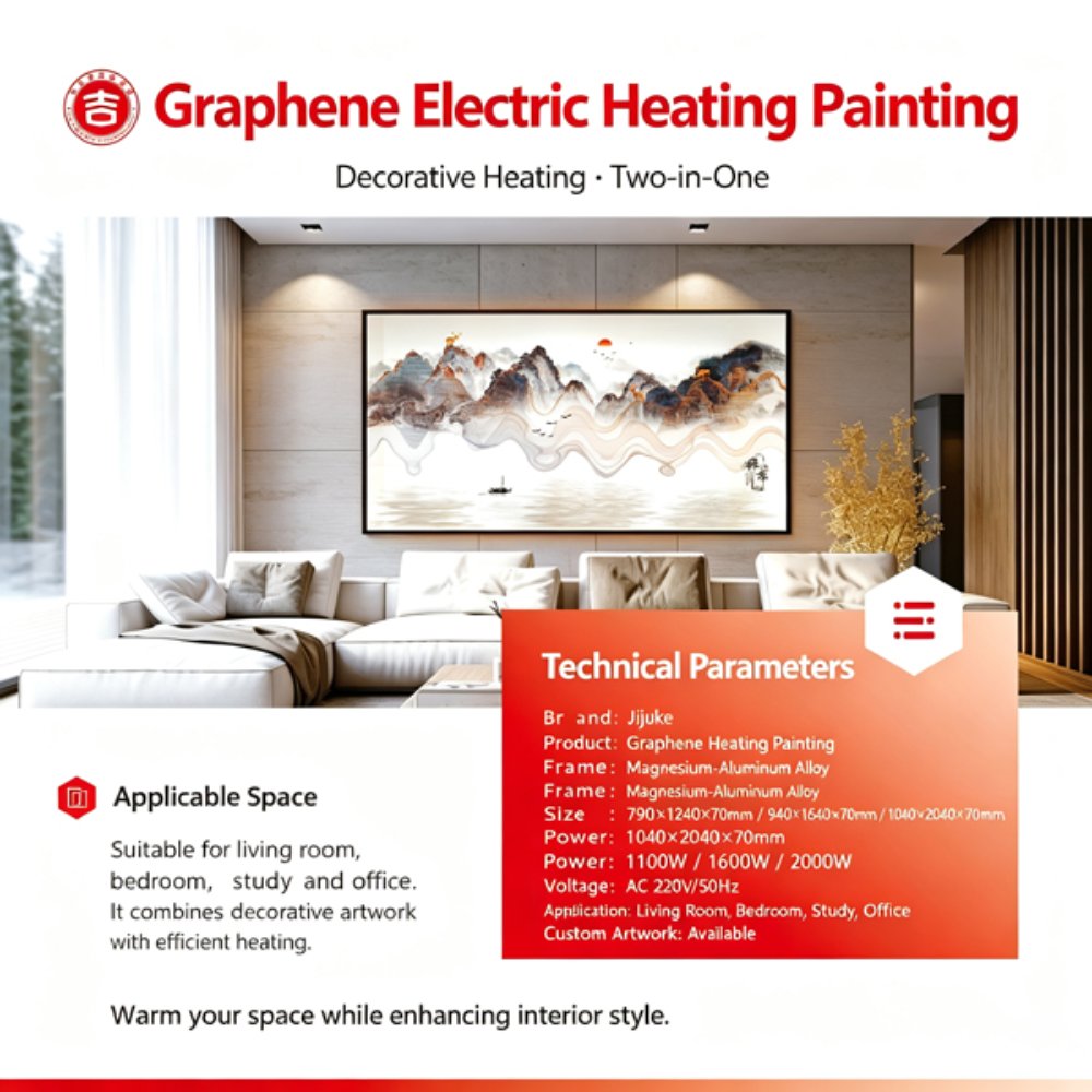Home living setting Graphene Electric Heating Decorative Art