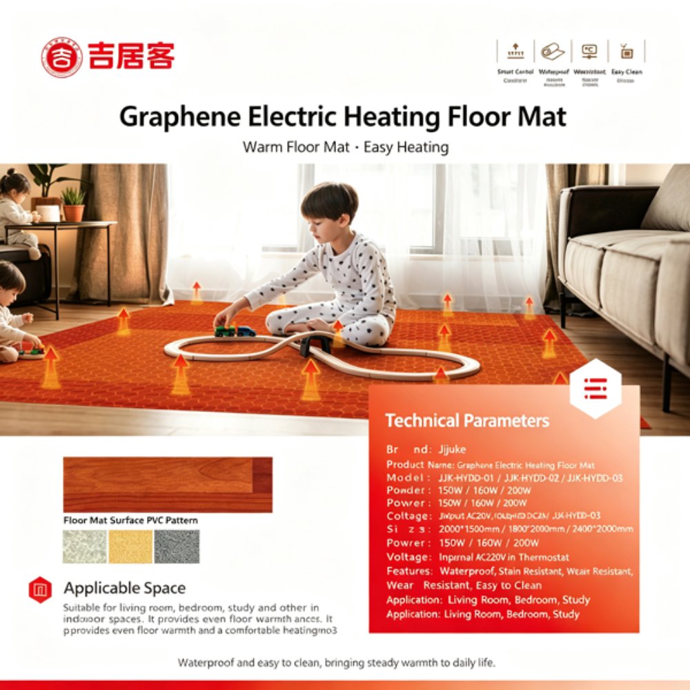 Home renovation setting Graphene electric heating floor mat